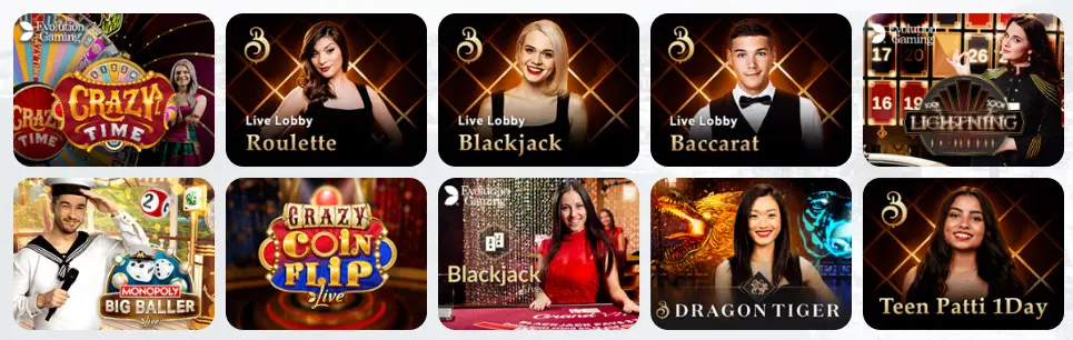 Live casino games 24betting Casino