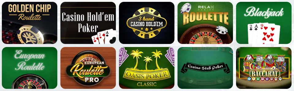 Table games at 24betting Casino