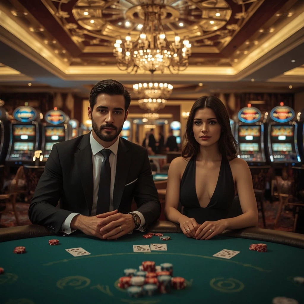 Two poker players at 24betting Casino